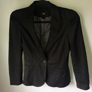 h & m black blazer